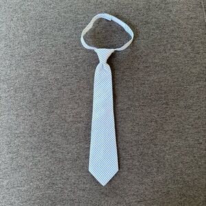 Janie and Jack Seersucker Necktie Striped Blue White Tie NWT